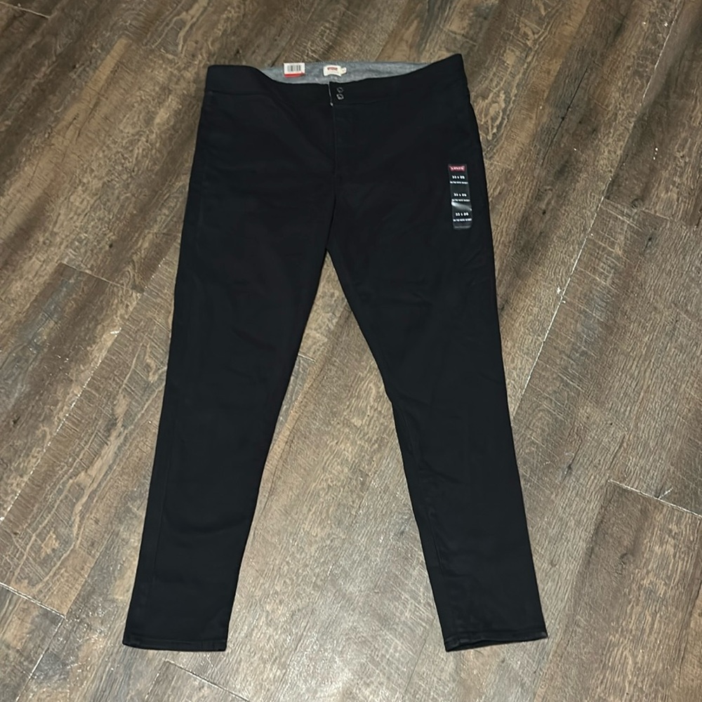 NWT LEVI'S ON THE MOVE SKINNY PANTS JEANS WOMEN'S 33 X‎ 28 Black